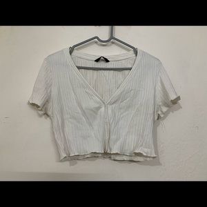 Shein Trendy White Crop Top